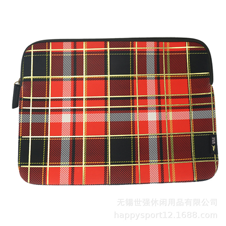 Factory fashion colorful personality diving material bronzing screen printing laptop bag cover can be shown