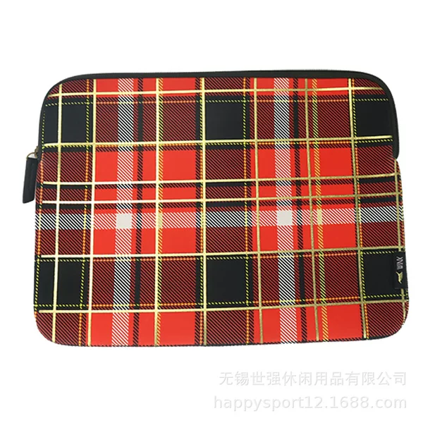 Factory fashion colorful personality diving material bronzing screen printing laptop bag cover can be shown