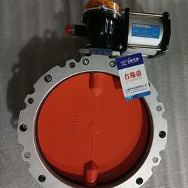 气动蝶阀D641X-10L  铝合金气动粉尘蝶阀图片