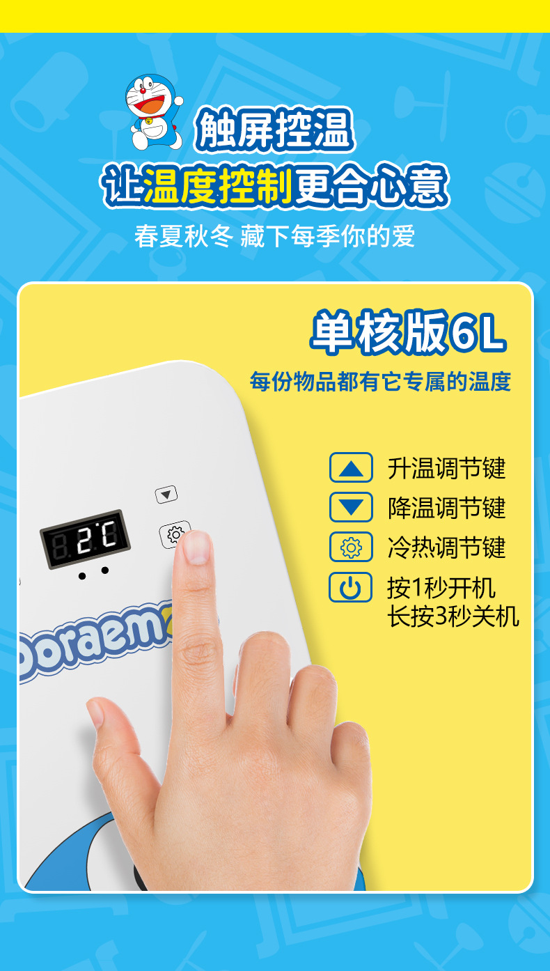 Doraemon Car Refrigerator Small Freezer Mini Home Office Refrigerator