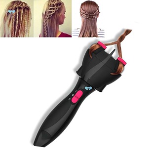 Easy to Use Hair Braider Tool Sleek Black Pink Ergonomic Cross-Border