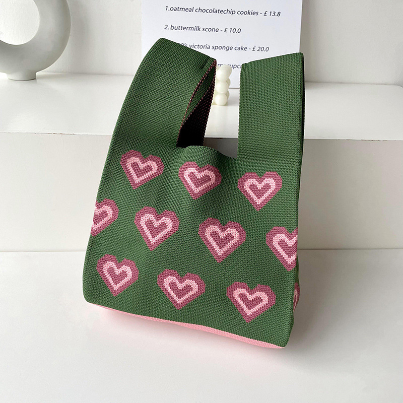 Bolsos, diseño de nicho femenino, bolso de punto personalizado, bolso tejido de un solo hombro de punto de todo fósforo, bolso de mano, bolso de mano