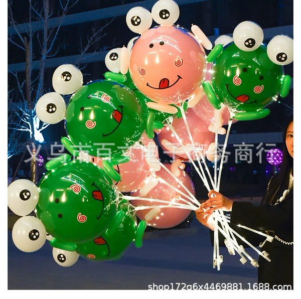 [Hand with electronic lights and hand hold pole] 1 set of frog green pink mixed and match