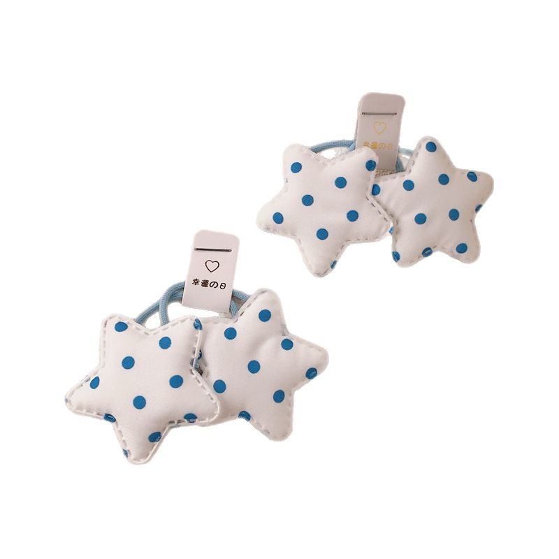 Niña sal marina, onda azul, estrella, anillo para el cabello, cola de caballo, trenza retorcida, banda de goma, cuerda para el cabello, cuerda para el cabello de alta elasticidad, accesorios para el cabello