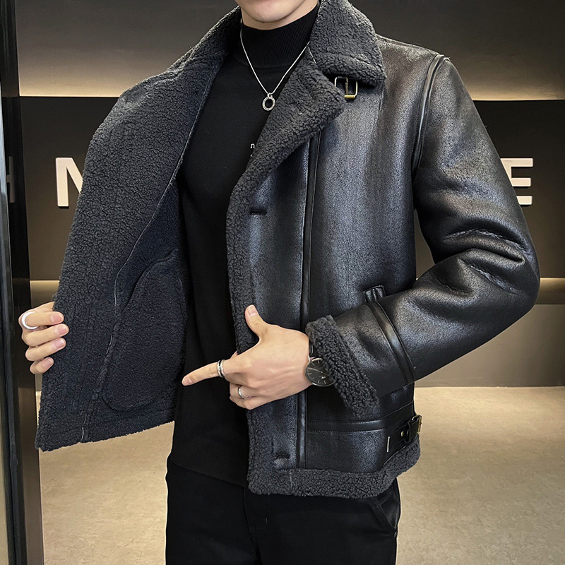 Men's Clothing Autumn and Winter Men's Fur Jacket Men's Coat Thickened Tops_voghion.com
