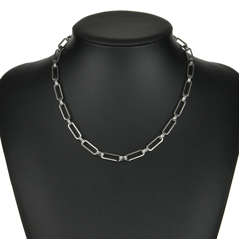 Fashion Geometric Thick Chain Titanium Steel Necklace display picture 10
