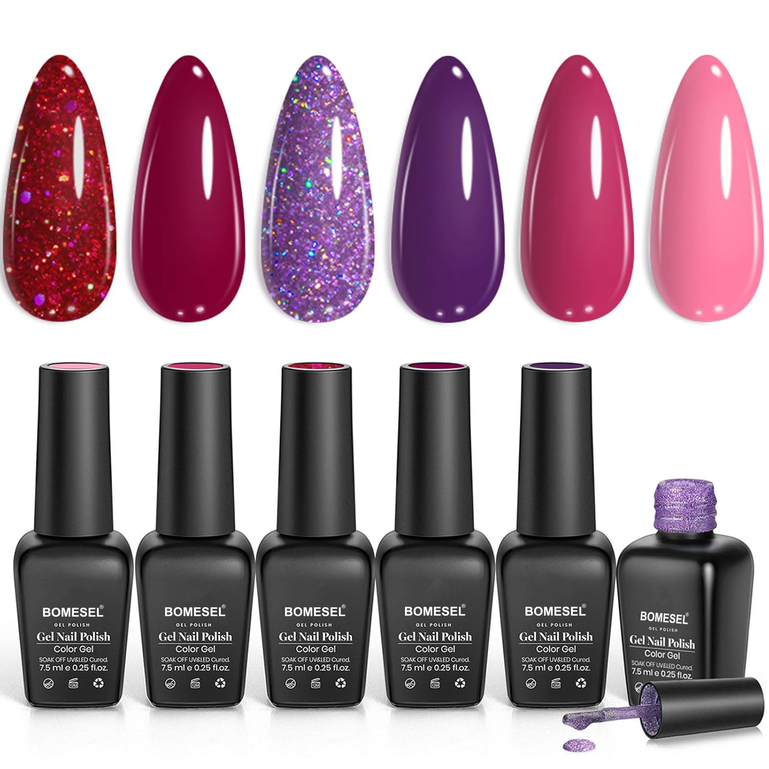 Otoño y invierno oscuros pegamento de vinilo rosa púrpura rojo pegamento UV transfronterizo explosión de comercio exterior puede ser agente