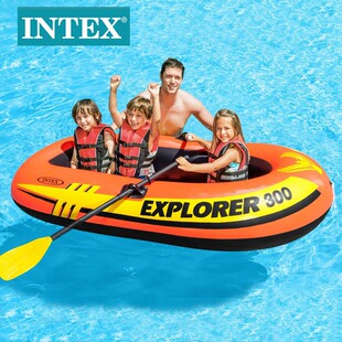 INTEX58332���A̽�U�����˳�⴬�M�Ͻ�ɫ̽�UƤ��ͧ��ˮ����~��