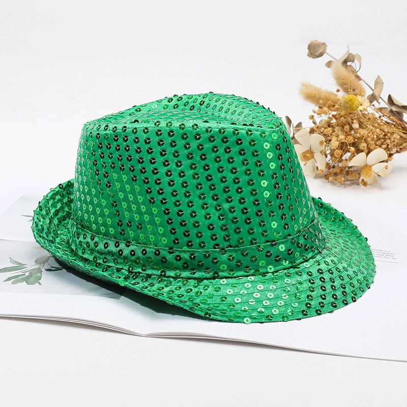 Волшебная шляпа для взрослых и детей универсальная мода цилиндр серебряная блестка джазовая шляпа сцена волшебная шляпа оптом