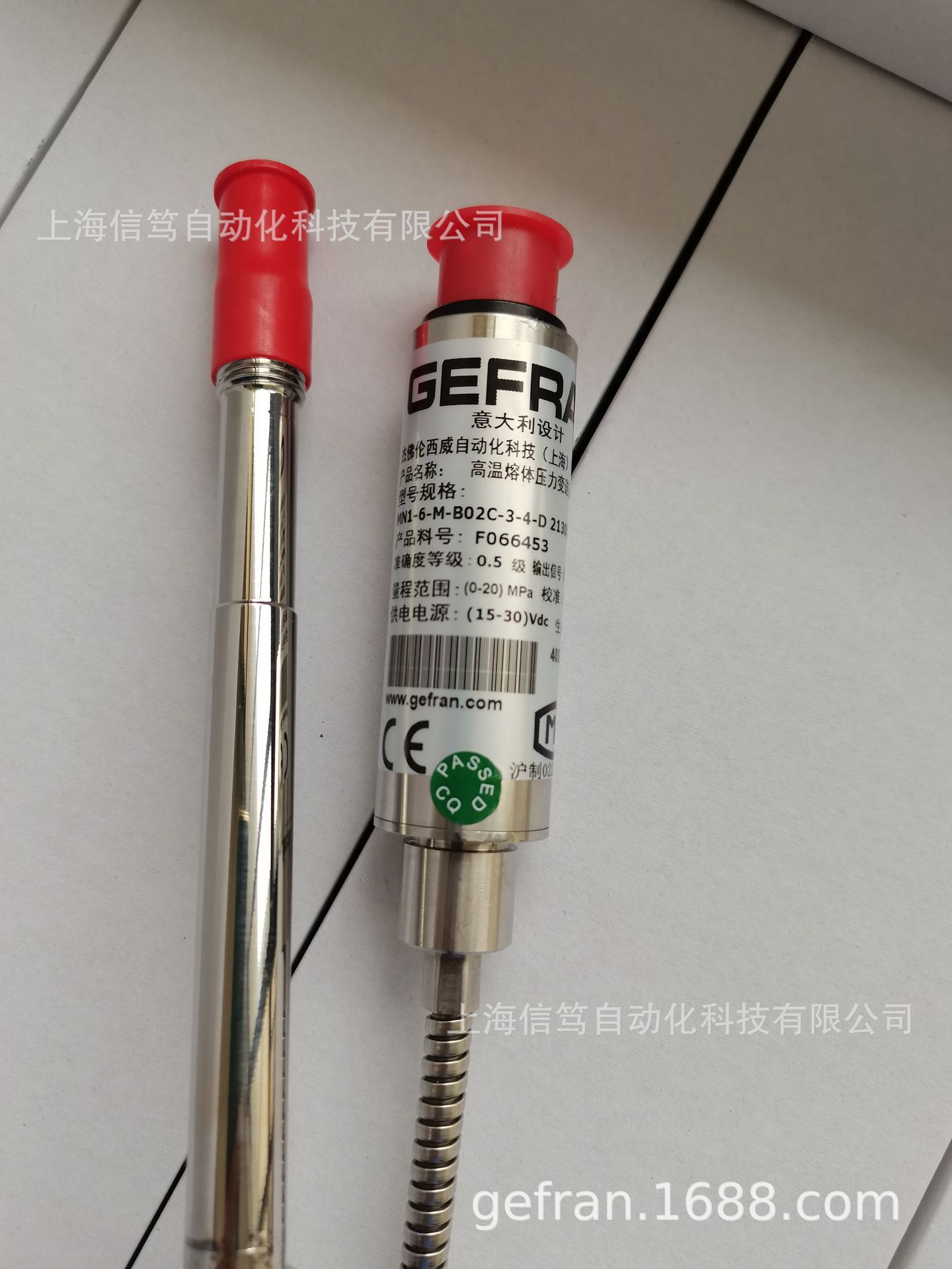 GEFRAN高温熔体压力计MN1-6-M-B02C-3-4-D 2130X000X0C  F066453
