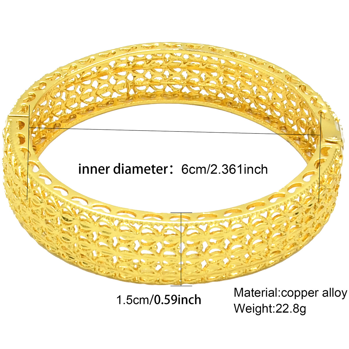 IG Style Simple Style Solid Color 24K Gold Plated Alloy Wholesale Bangle display picture 10