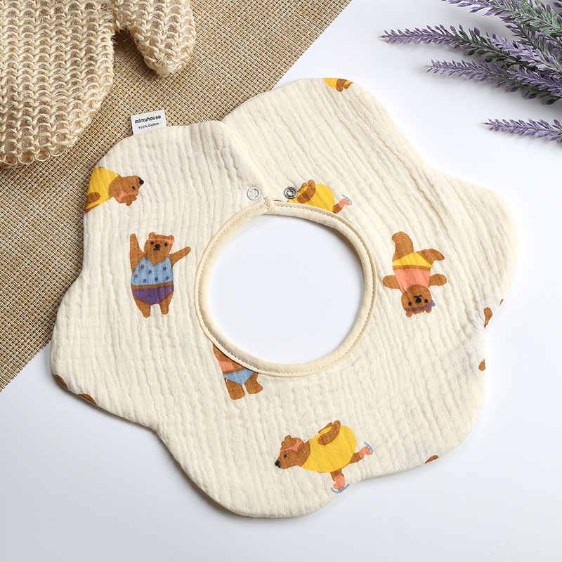 Babero de Pétalos de Gasa para Bebé de Gasa de Algodón, Transpirable, Absorbente de Agua, para Bebés image 173