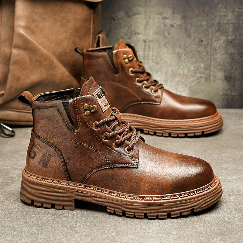 Martin boots para hombre 2025 nueva tendencia de otoño para hombre botas de herramientas de estilo británico de alta gama para hombre