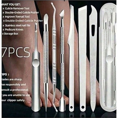 フルセットの死んだ皮で爪を切る鋼は両頭を押して甲を修理する専用の道具セットの爪切りの両面やすりを取り除きます。