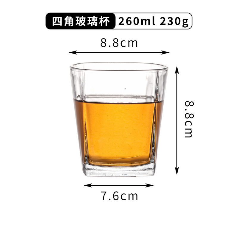 KTV bar copa de vino templado taza octogonal engrosada Fondo vaso de cerveza vaso de vino blanco taza de agua taza de té pequeña copa de vino