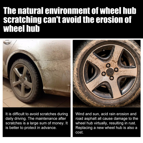 Rayhong Tire Self-Priming Paint, Car Wheel Hub Color Change Spray Paint, Full Vehicle Steel Rim Mesh Outline Self-Priming Paint