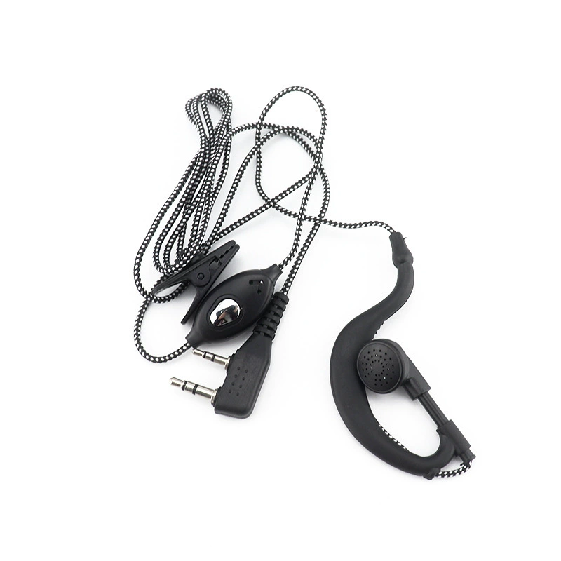 Тканые наушники для рации с цветочной линией, домофон, Универсальная высококачественная гарнитура с защитой от вытягивания, Baofeng 5R