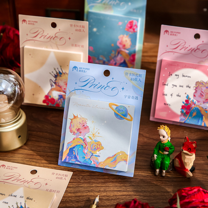 Mr. Paper tarjeta trasera N publicación Star Dream Adventure Departamento Animación Ilustración de personajes Notas adhesivas para estudiantes Notas de oficina