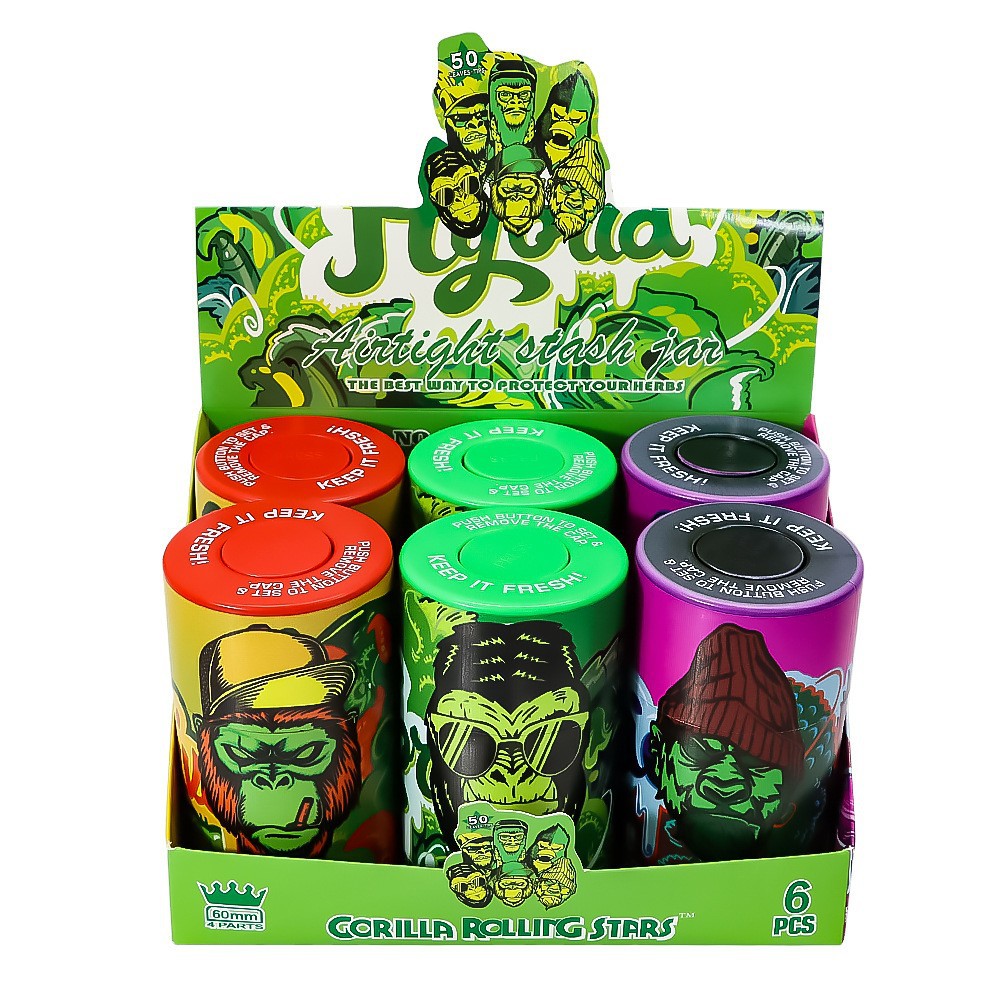 Nuevo tanque de almacenamiento de gorila, tanque de tabaco de plástico sellado a presión, caja a prueba de humedad, tubo de almacenamiento, cajas