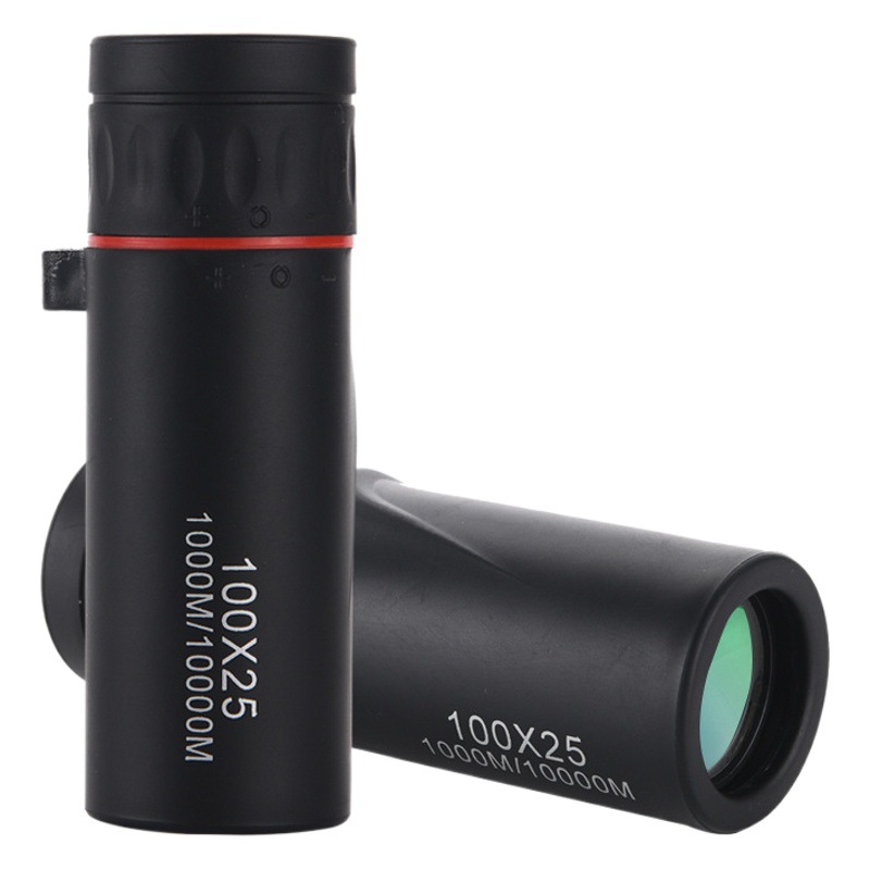 Popular Foreign Trade Item: 100X25 High-Magnification Compact Monocular Telescope, Portable Outdoor Low-Light Night Vision, Factory Wholesale