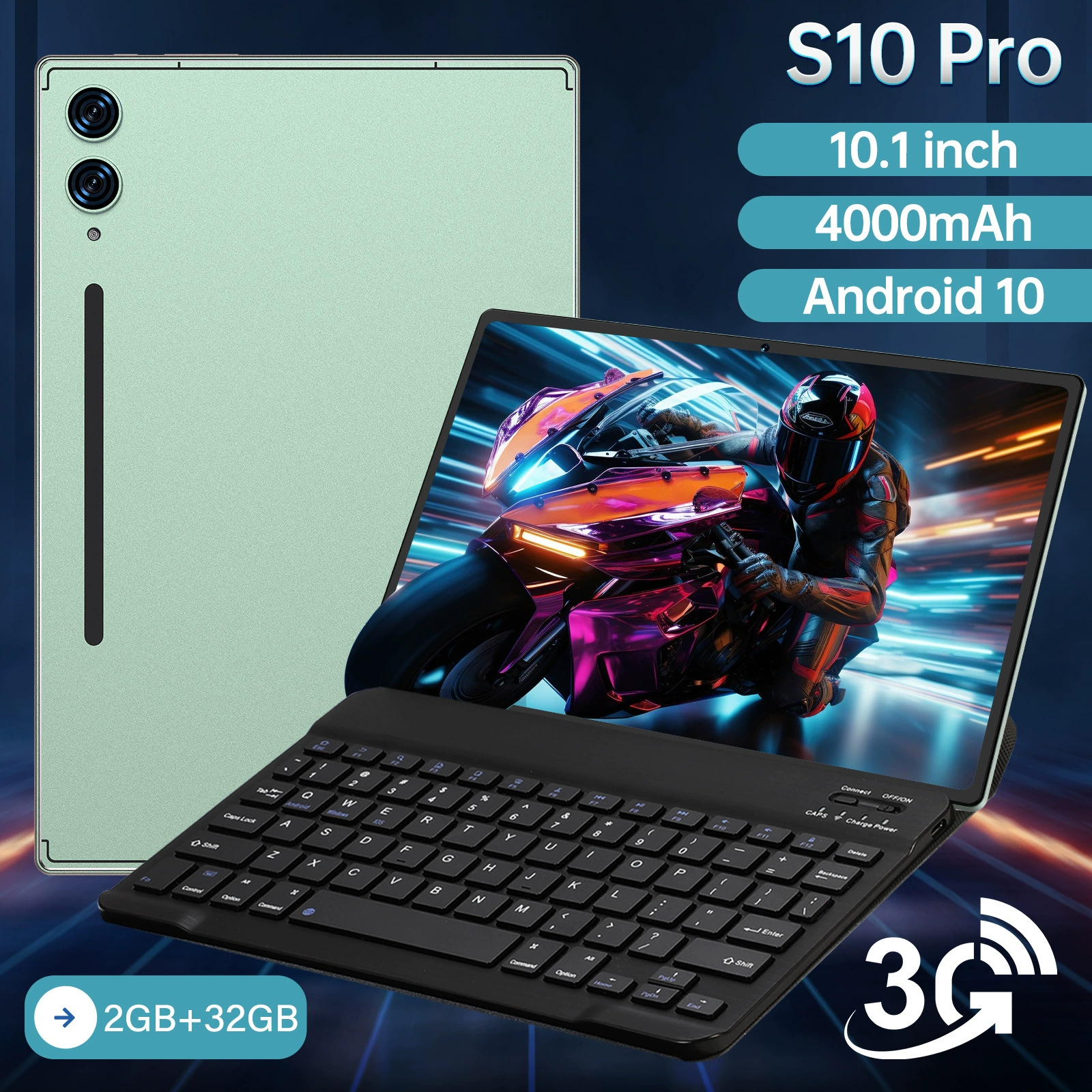 Планшет-ноутбук Pro S10, 32 ГБ, 3G, Android