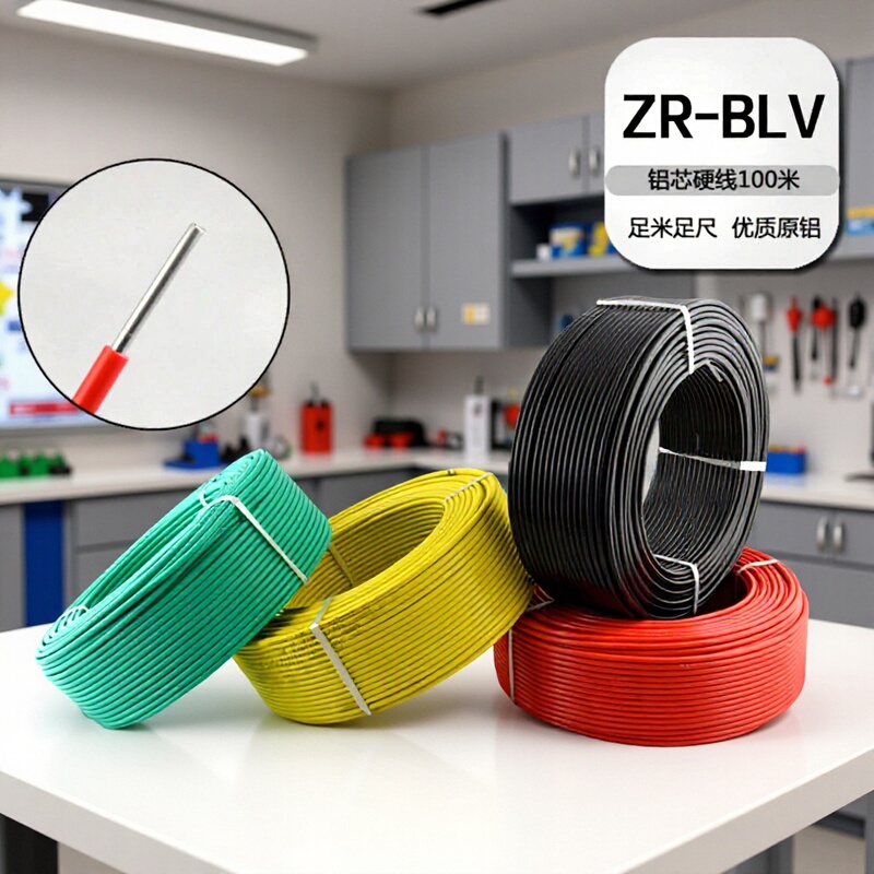 National Standard Wire Blv2.5/4/6 Square Single-Strand Home Decoration Indoor Power Supply Lighting Flame-Retardant Oxygen-Free Aluminum Core Hard Cable