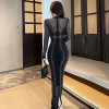 Sexy socialite mesh hot diamond long dress