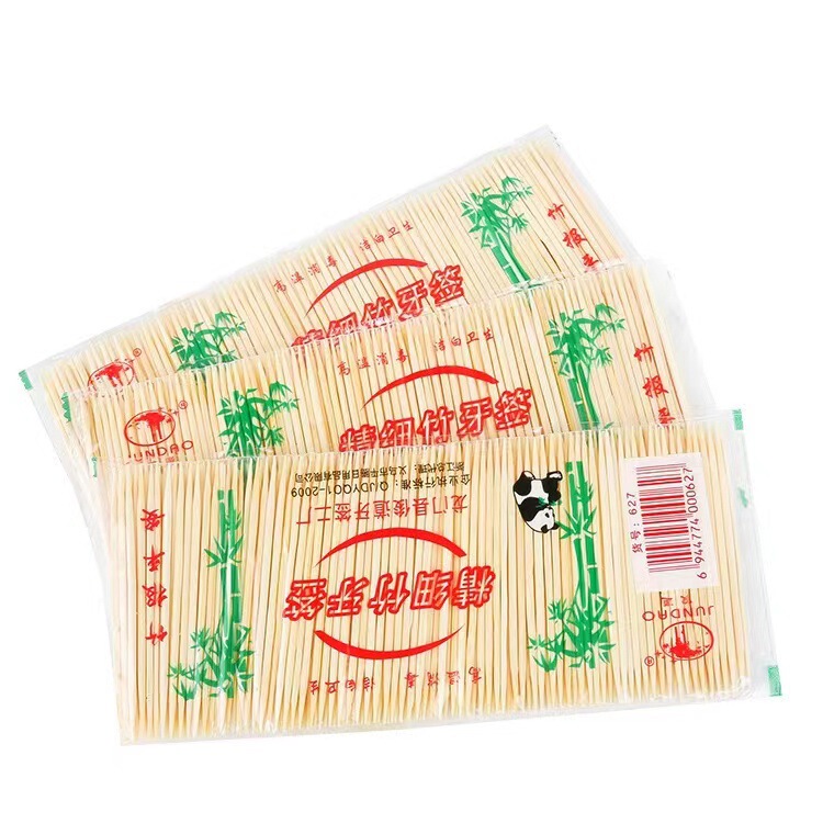 つまようじ使い捨て二頭竹製のつまようじホテルの飲食卸売り袋の果物の札の太さは天然の毛の竹の署名に署名します。|undefined
