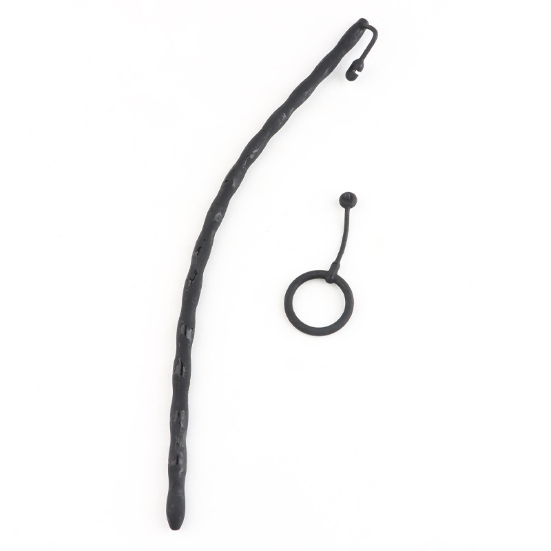 Extra-Long Hollow Silicone Urethral Sound, Ribbed Horse-Eye Rod, 35 cm — detail image 18