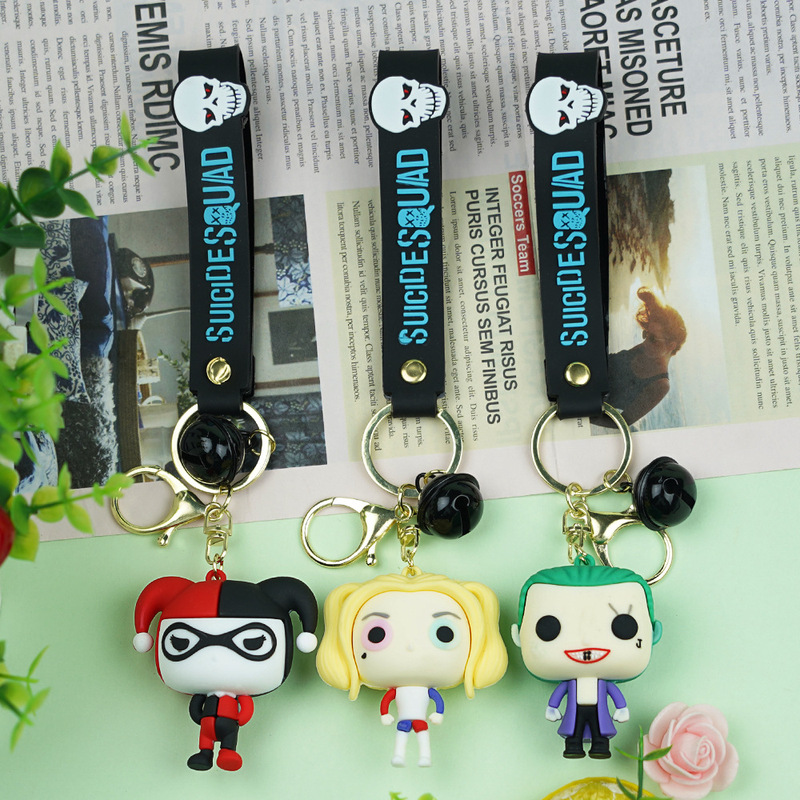 Superhero Keychain Harley Quinn Clown Keychain Suicide Squad Harley Quinn Doll Pendant