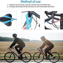 人気のある自転車牽引ロープ屋外自転車牽引ロープマウンテンバイク弾力ロープ親子牽引ロープ