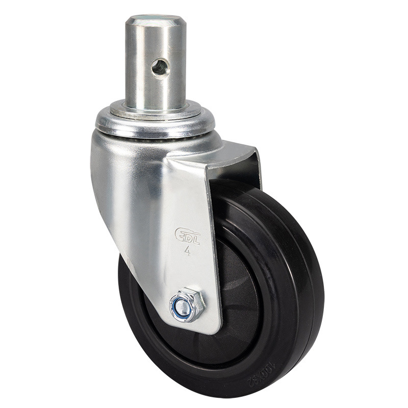 Rueda Giratoria Industrial Mediana 50-37 3-5 Pulgadas de Goma con Freno image 6
