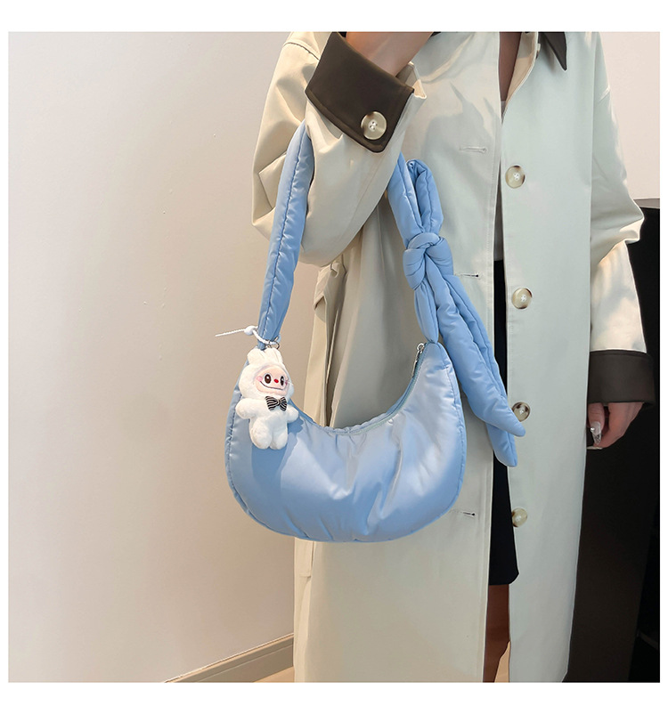 165g Weight Polyester Cotton Lining Material Sewing Thread Fashion Element Zipper Closure Type Single Shoulder Strap Strap Type Crossbody Bag Bags Type Daily, Street Occasion Nylon Material Solid Color Pattern All Seasons Season Women's Gender Basic, Classic Style Style Dumpling Shape Shape Medium Size Women's Medium Nylon Solid Color Basic Classic Style Sewing Thread Dumpling Shape Zipper Crossbody Bag 10