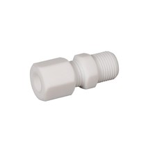 PTFE聚四氟乙烯公制卡套式端直通接头ROKE品牌密封螺纹耐腐蚀