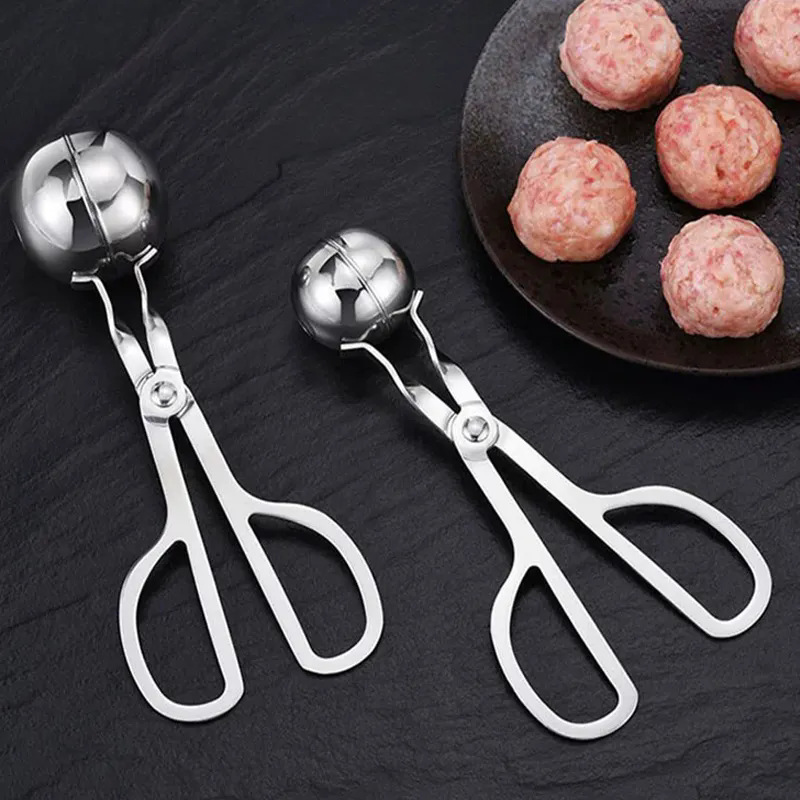 食品級のステンレスの肉団子の製作器の台所の神器の家庭は団子の工具の肉丸を作って大きいサイズを挟みます。|undefined