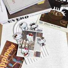 韩系闪银色卡通猫咪蝴蝶结亚克力配件diy饰品手机壳配件鞋花装饰