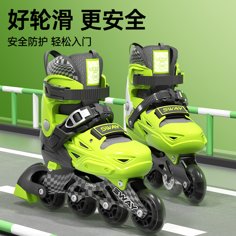 Sway Roller Skates 2025 New Professional Kidsren's 6-12 Years Old Beginner Single-Row Roller Skates Set T27