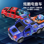 跨境儿童电动万向电音车音乐灯光跳舞旋转男孩越野车模型玩具批发