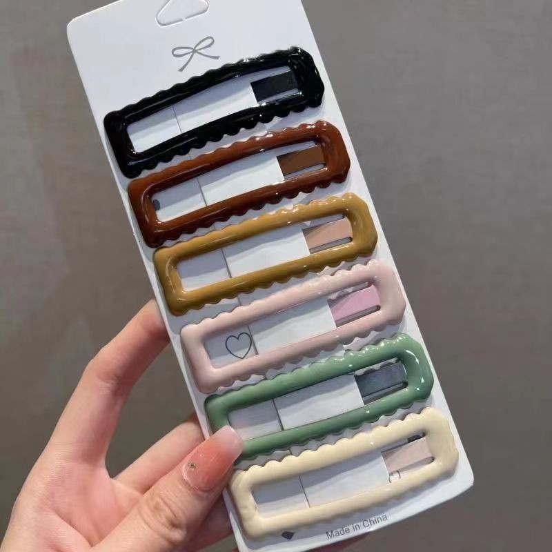 물결무늬 머리핀 [컬러 6팩/잼 없음]
