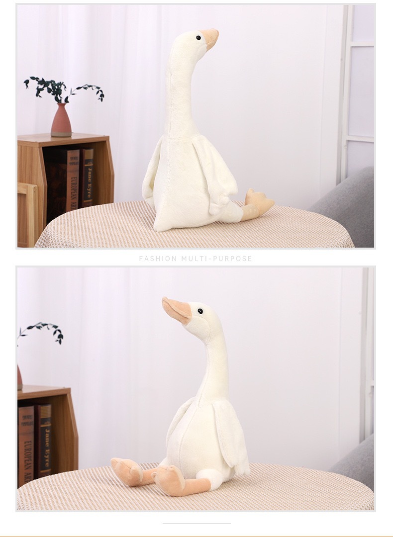 Cross-Border New Big Goose Doll Creative White Swan Plush Toy Children and Girls Comfort Pillow Cloth Doll