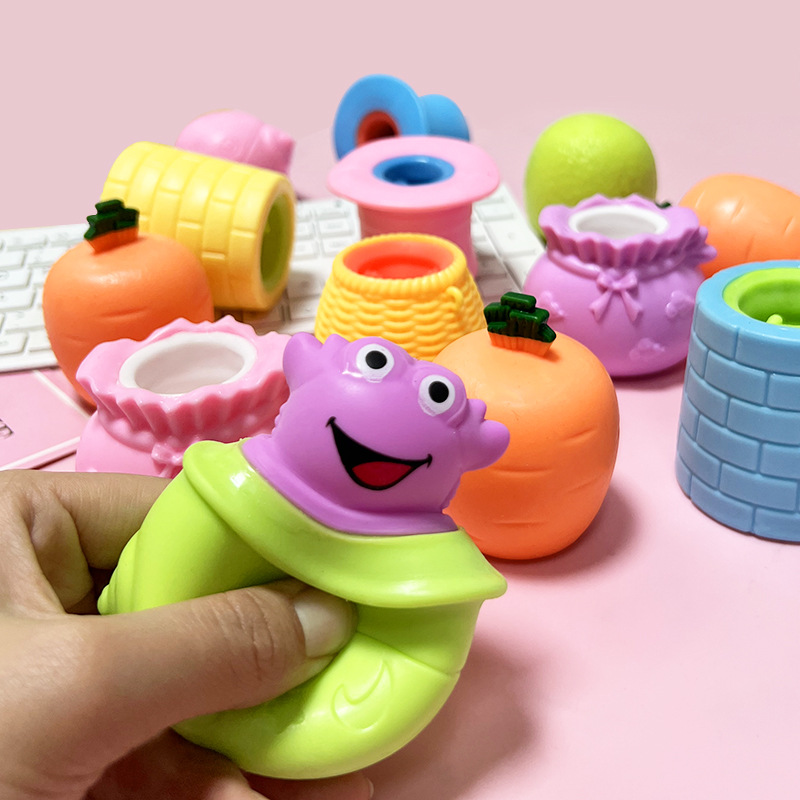 Novela simulación creativa conejo zanahoria Taza pellizco música squeeze Vent conejo Taza descompresión juguete suministro transfronterizo