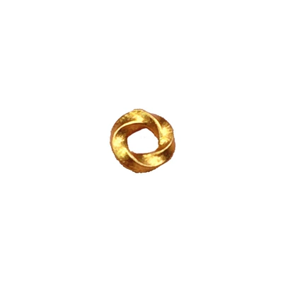 S925 Silver Gold-Plated Twist Spacer: Zərgərlik ara hissələri