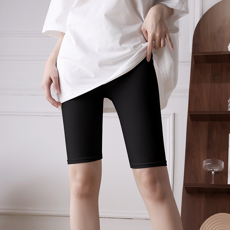 Pantalones de seguridad modal para mujer, tres puntos, uso externo de verano, leggings de gran tamaño, gruesos mm, cinco puntos y siete puntos, estilo delgado, anti-desgaste