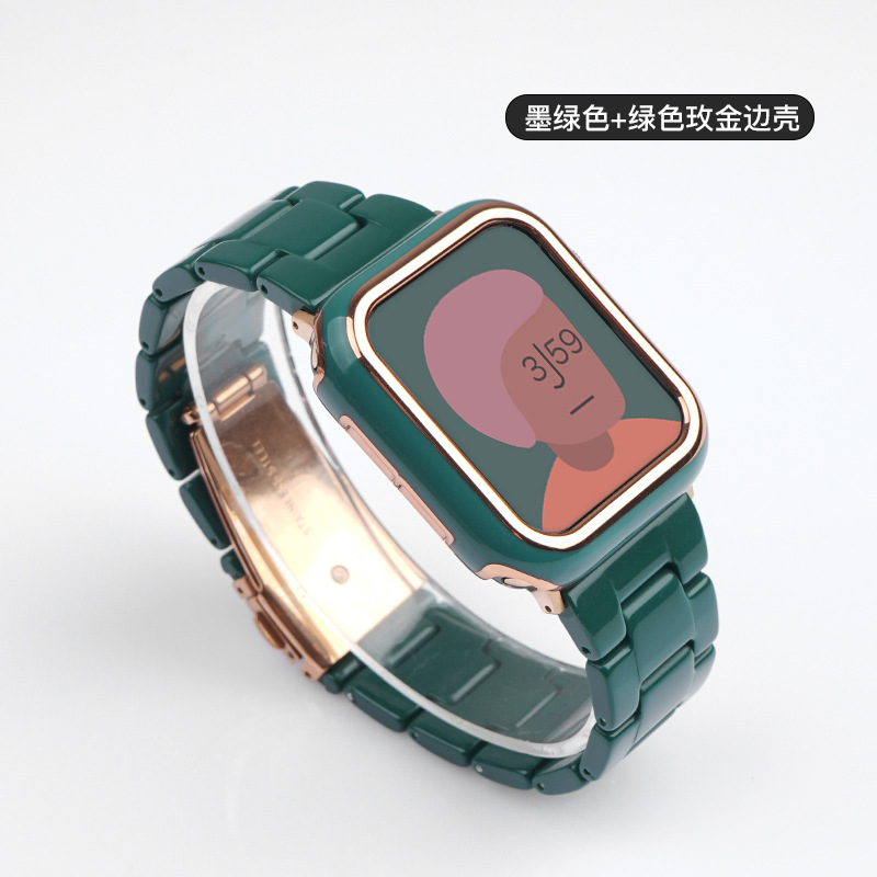 Aplicable a la 10a generación 98765se Apple Watch Nueva correa de acrílico de resina 14 mm22 mm Comercio exterior al por mayor