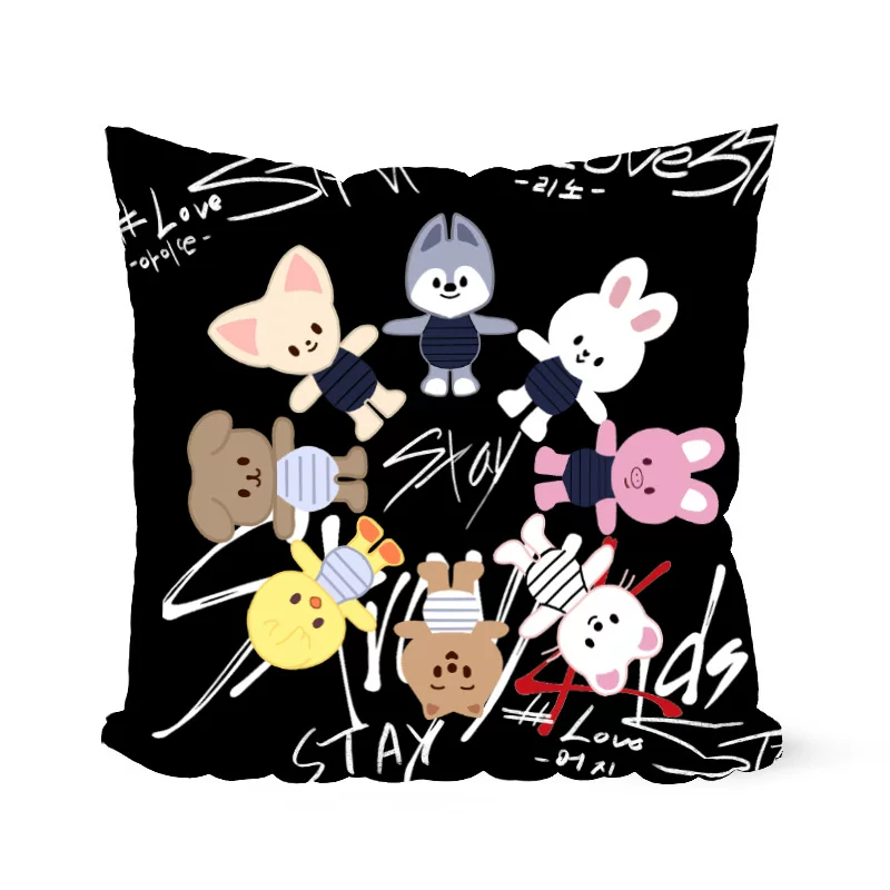 Cartoon pillow, plush doll, double-sided pillowcase