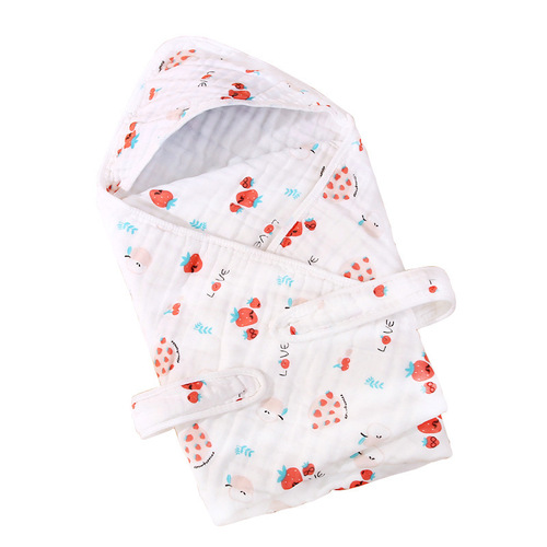 Cotton gauze baby blanket for pure cotton spring and summer newborn baby wrap, cartoon towel baby bath room supply wrap