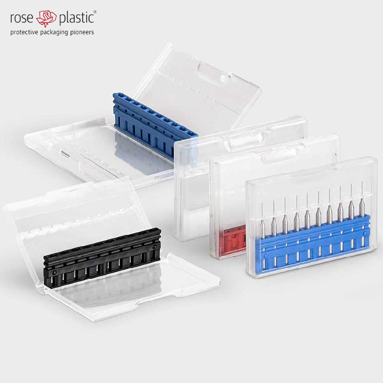 厂家直供ISO13485齿科车针盒磨头包装盒微钻塑料包装盒MB