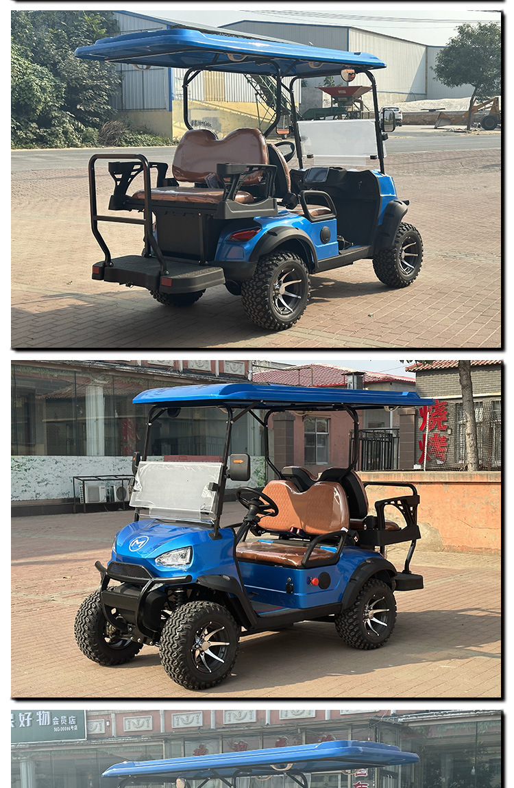 Electric Sightseeing Vehicles for Tourist Attractions, Property Tours, Airport, Factory, Campus Shuttles, Stadium Shuttles, 4-Seater Golf Carts