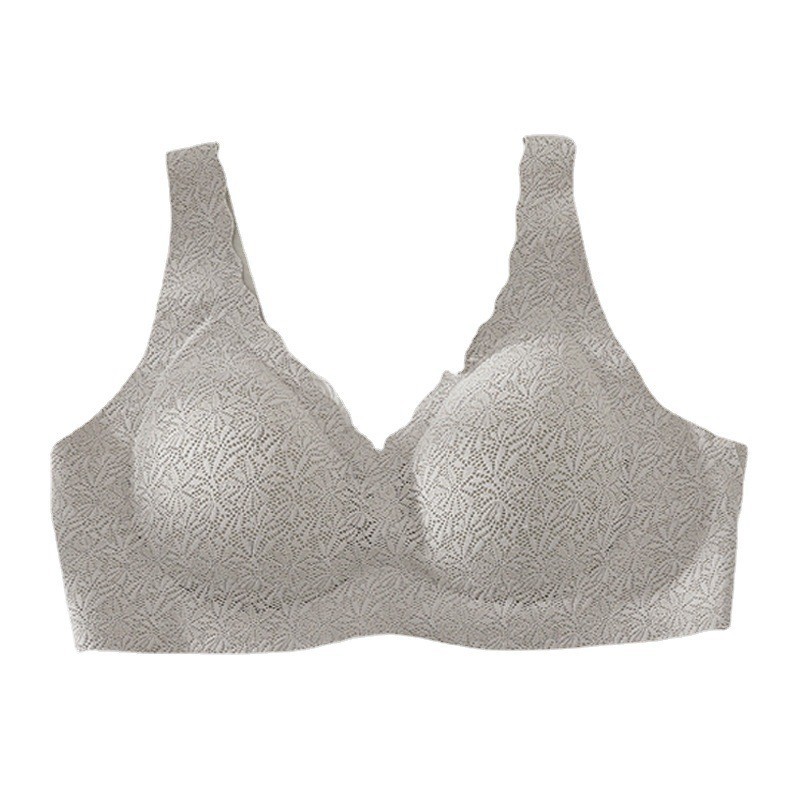 Chaleco sin anillo de acero, bra de seda sin marcas, ropa interior deportiva de mujer, bra delgado para mostrar un pecho pequeño