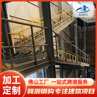 钢结构厂房阁楼搭建工字钢自建房平台楼梯二层钢结构夹层安装-阿里巴巴
